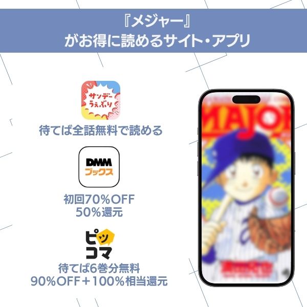 漫画メジャーをお得に読めるサービスの画像