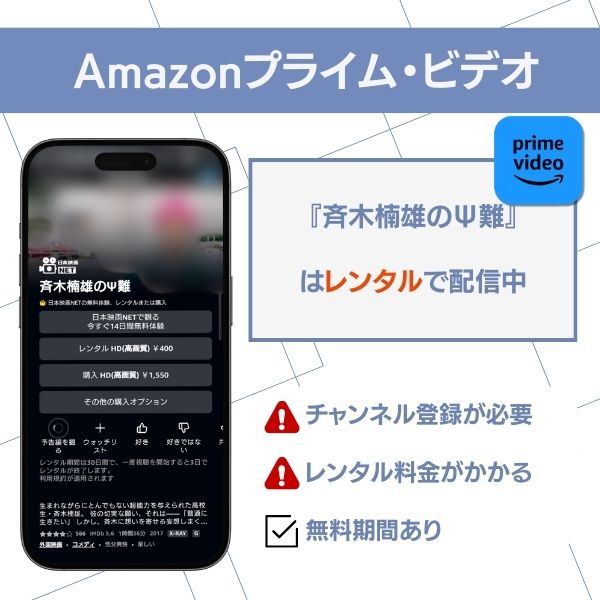 斉木楠雄のψ難 実写 どこで見れる
