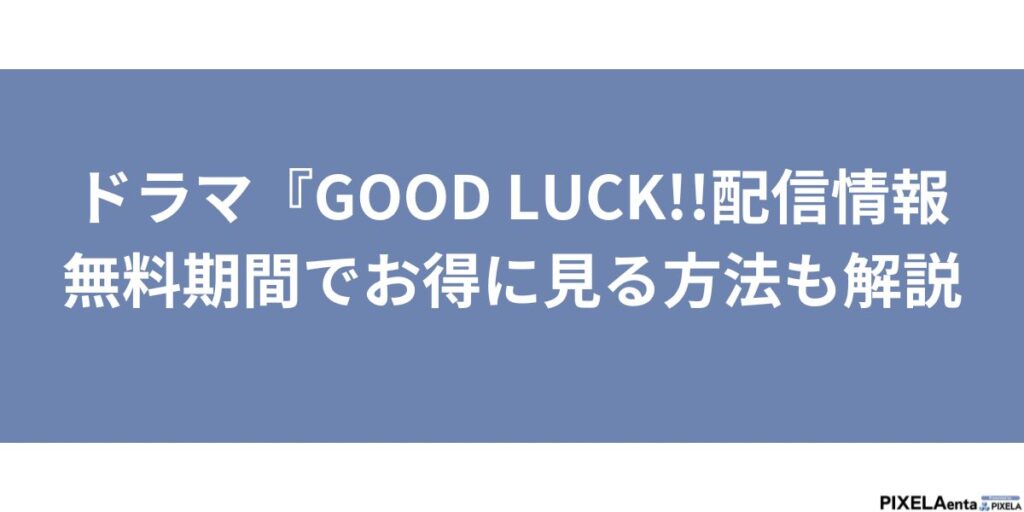グッドラック ドラマ 配信