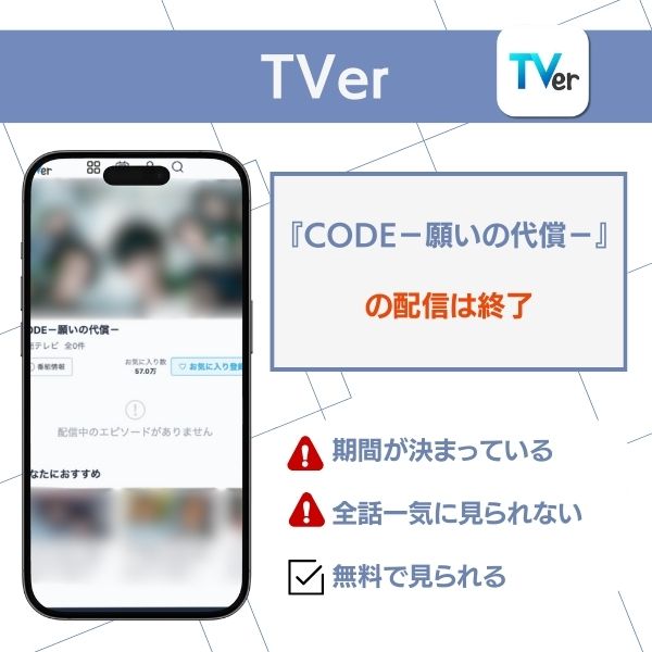 code ドラマ 配信