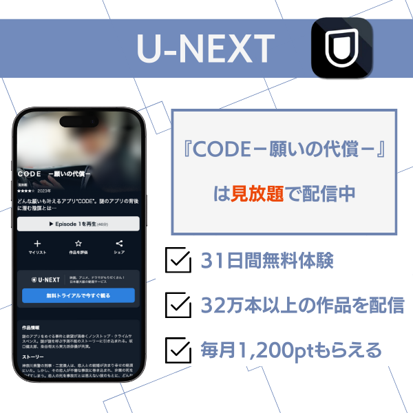 code ドラマ 配信