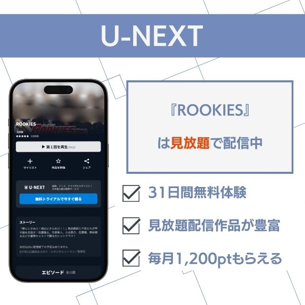 ROOKIES 配信 U-NEXT