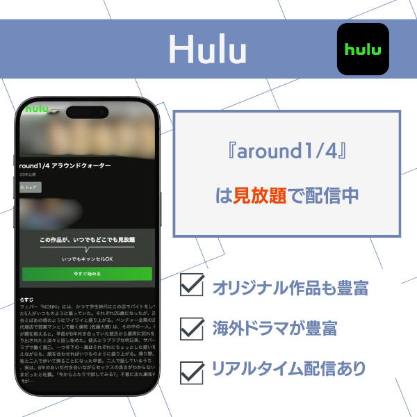 around1/4 配信 hulu