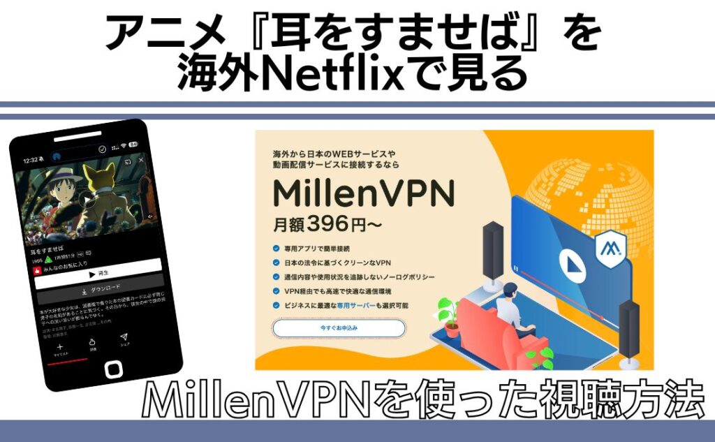 millenvpnでnetflixを見る方法