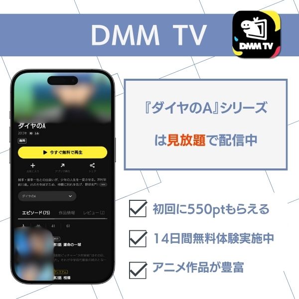 ダイヤのA 配信 DMM TV