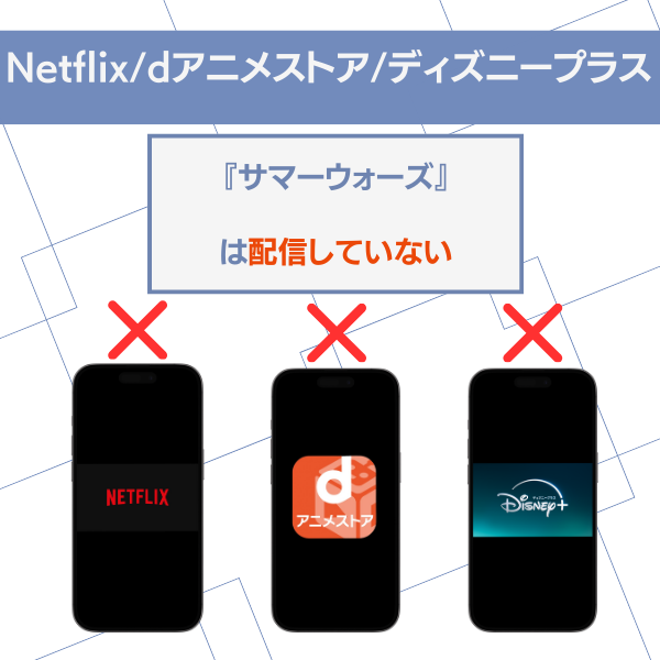 サマーウォーズ Netflix dアニメストア ディズニープラス 配信なし