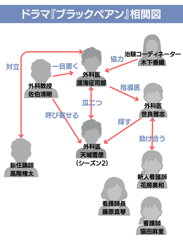 ブラックペアン 配信 相関図
