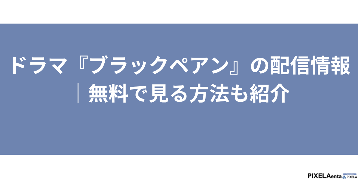 ブラックペアン 配信