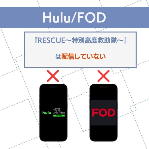 レスキュー ドラマ Hulu FOD 配信なし