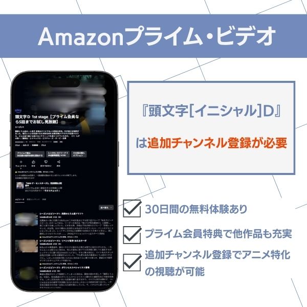 Amazonプライム・ビデオ　頭文字D