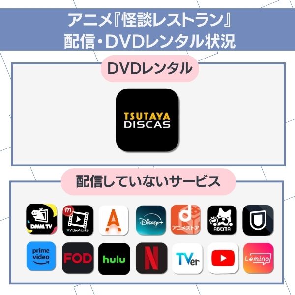 怪談レストラン 配信状況