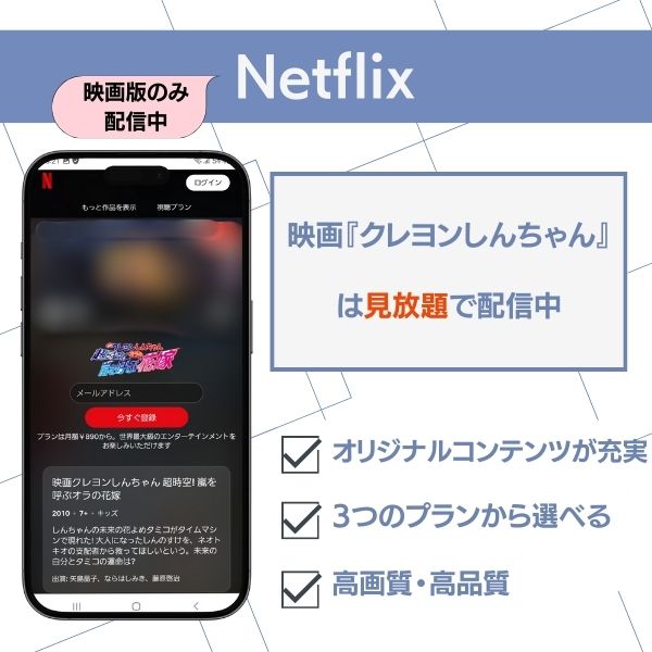 クレヨンしんちゃん Netflix 配信状況
