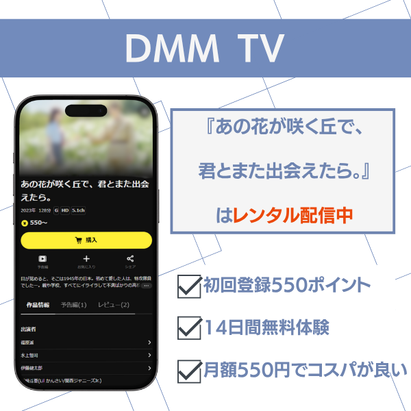 あの花が咲く丘で、君とまた出会えたら 配信 DMM TV