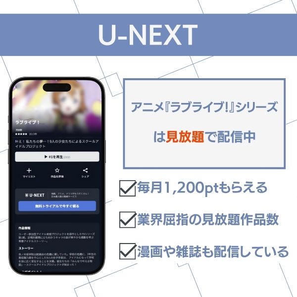 アニメ『ラブライブ！』シリーズ U-NEXTで見放題配信中