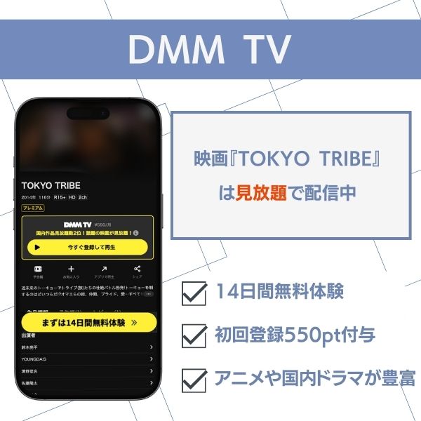 TOKYO TRIBE 配信 DMM TV