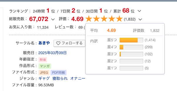 DLsite　レビュー
