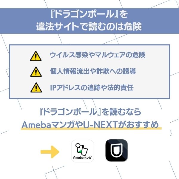 漫画『ドラゴンボール』の違法サイト・海賊版利用への注意喚起