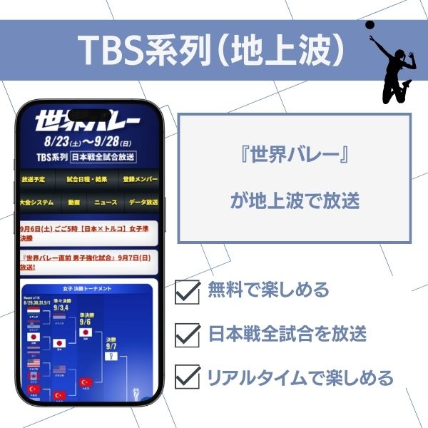 世界バレー2025の配信状況