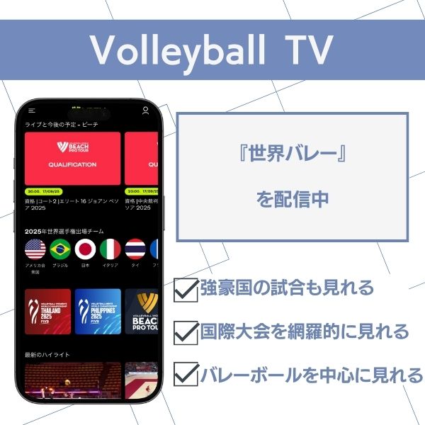 世界バレー2025の配信状況