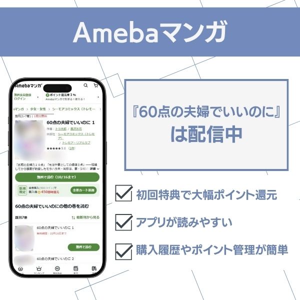 60点の夫婦でいいのに　amebaマンガ