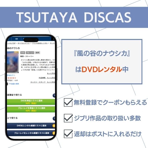 風の谷のナウシカ TSUTAYA DISCAS