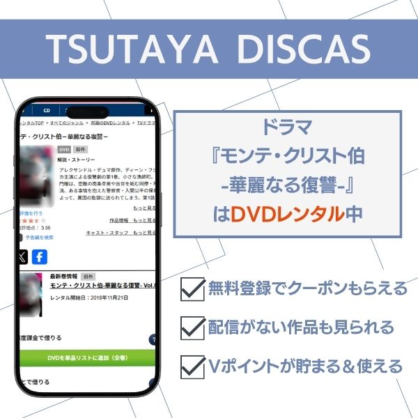 モンテクリスト伯 TSUTAYA DISCAS