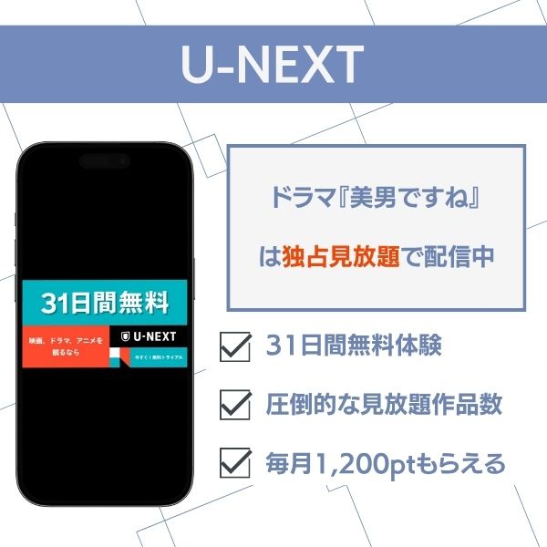 美男ですね 配信 U-NEXT