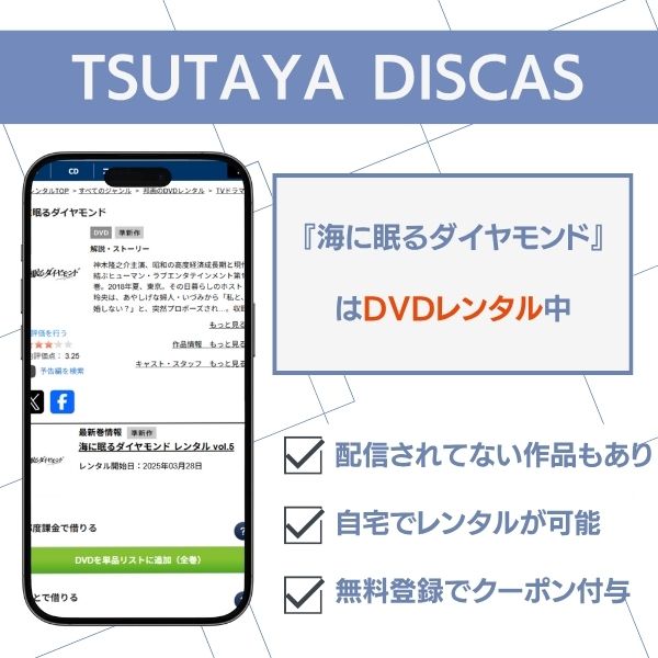 海に眠るダイヤモンド TSUTAYA DISCAS