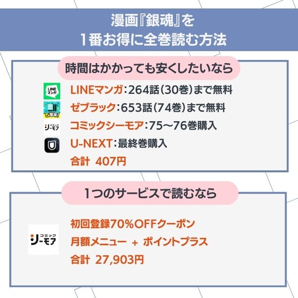 銀魂 漫画全巻無料 お得に読む方法