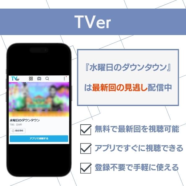 水曜日のダウンタウン 配信 TVer
