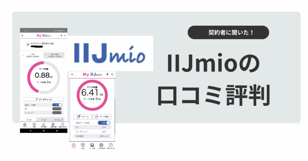 IIJmio 評判