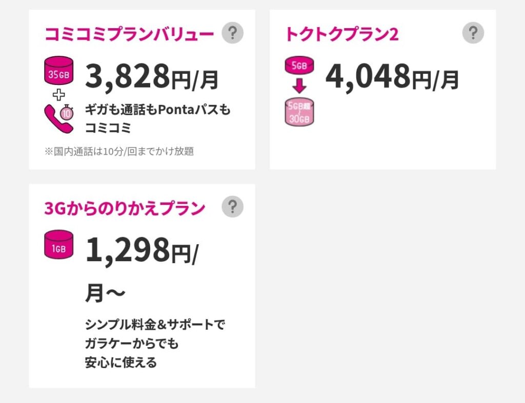 UQモバイル_料金プラン