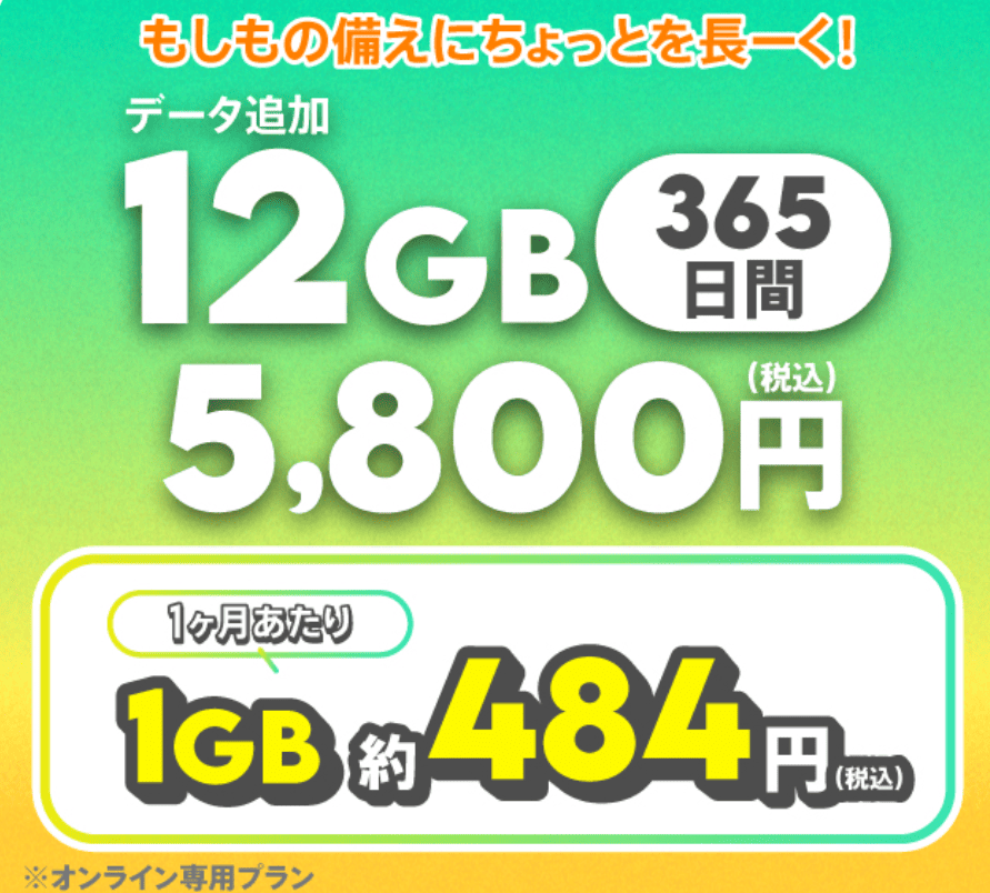 povo2.0　トッピング