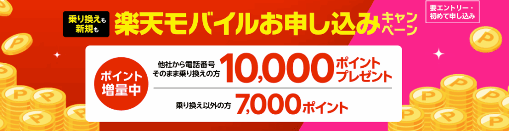 楽天モバイルのキャンペーン画像