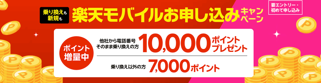 楽天モバイルのキャンペーン画像