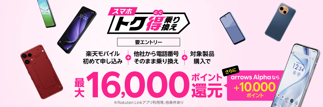 楽天モバイルのキャンペーン画像