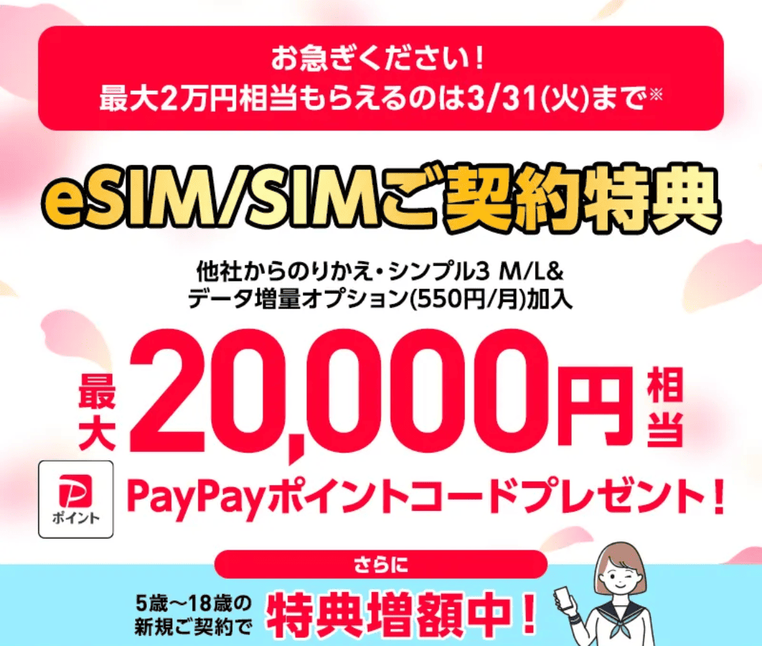 ワイモバイル　キャンペーン