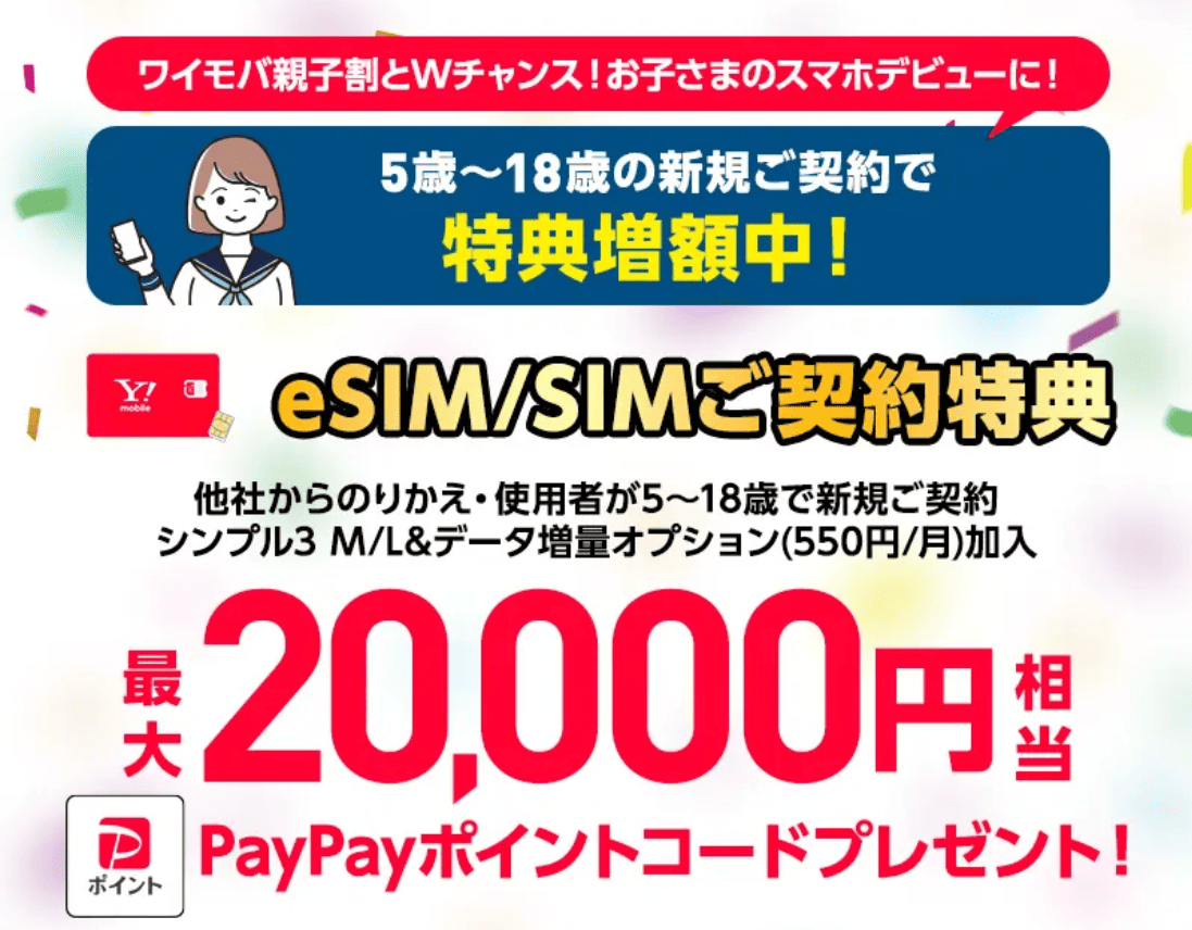 ワイモバイル　キャンペーン