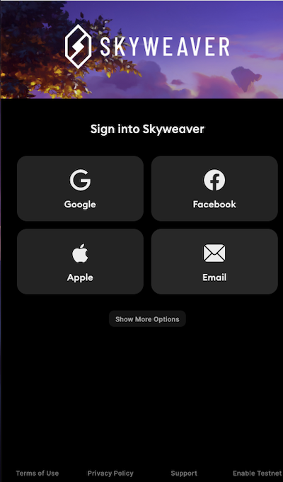 Skyweaver(スカイウィーバー)アカウント作成方法