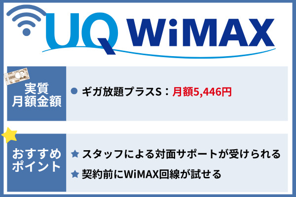おすすめのポケット型Wi-Fi UQ WiMAX